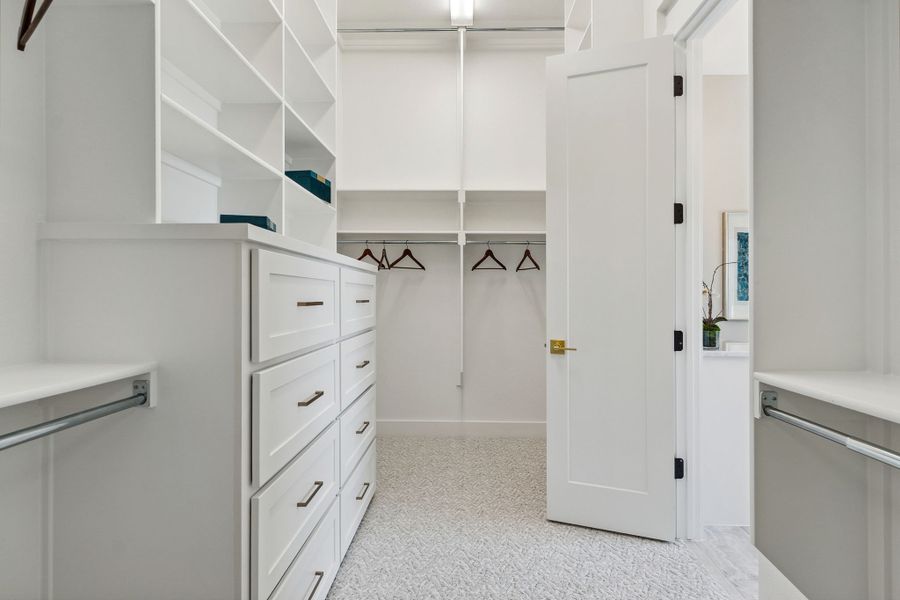 American Legend Homes' 60' model in Ten Mile Creek - Main Closet American Legend Homes' 60' model in Ten Mile Creek - Main Closet