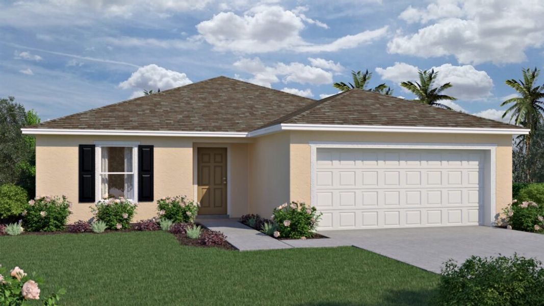 Front exterior of a home in the Citrus Ridge community, located in Lake Wales, FL (Image 2). Front exterior of a home in the Citrus Ridge community, located in Lake Wales, FL (Image 2).