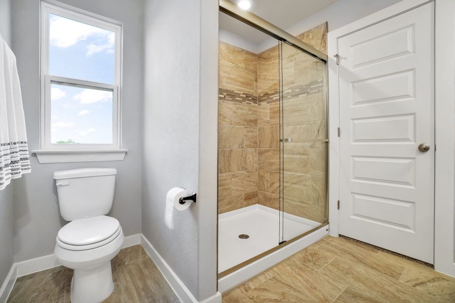 Furnished interior in a model home at Blue Ridge Ranch in San Antonio (Image 23).