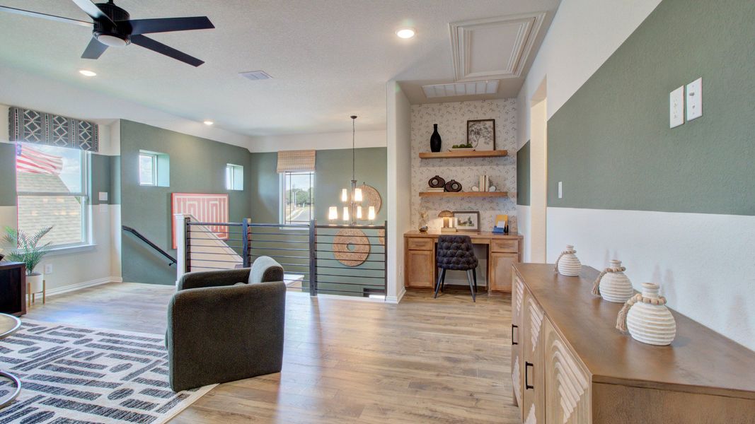 Furnished interior in a model home at Stream Waters in Seguin (Image 37). Furnished interior in a model home at Stream Waters in Seguin (Image 37).