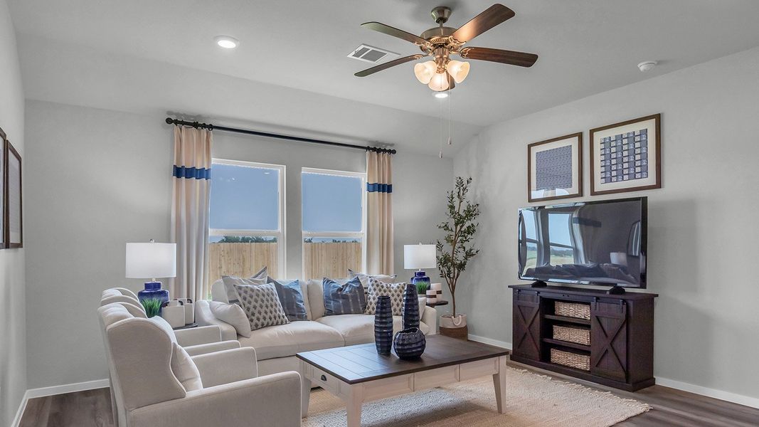 Furnished interior in a model home at Cornerstone in Rockdale (Image 12).