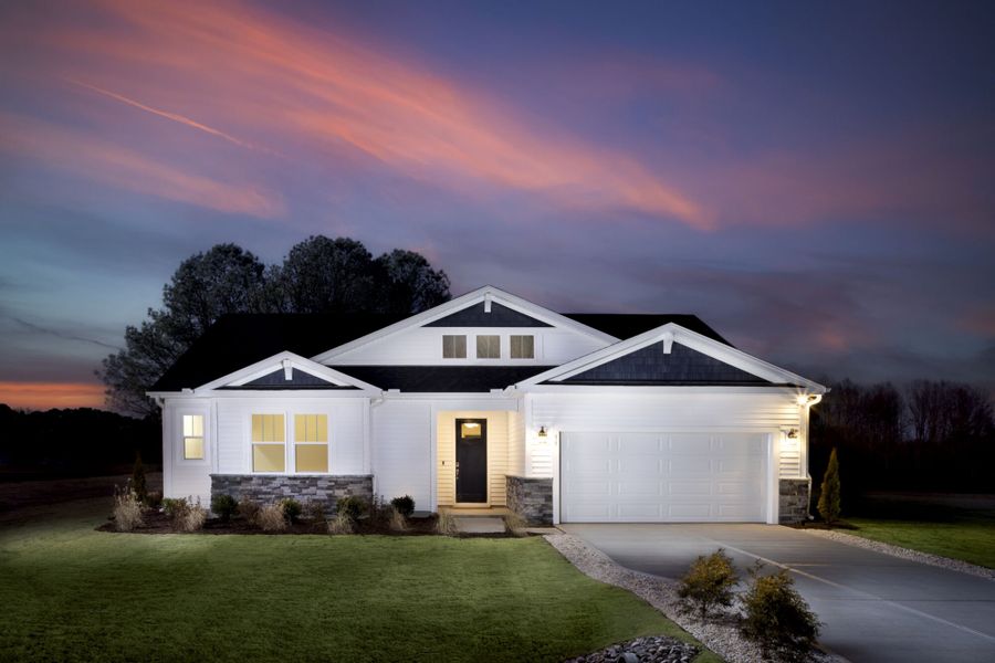 Front exterior of a home in the Riverfall community, located in Angier, NC (Image 4).