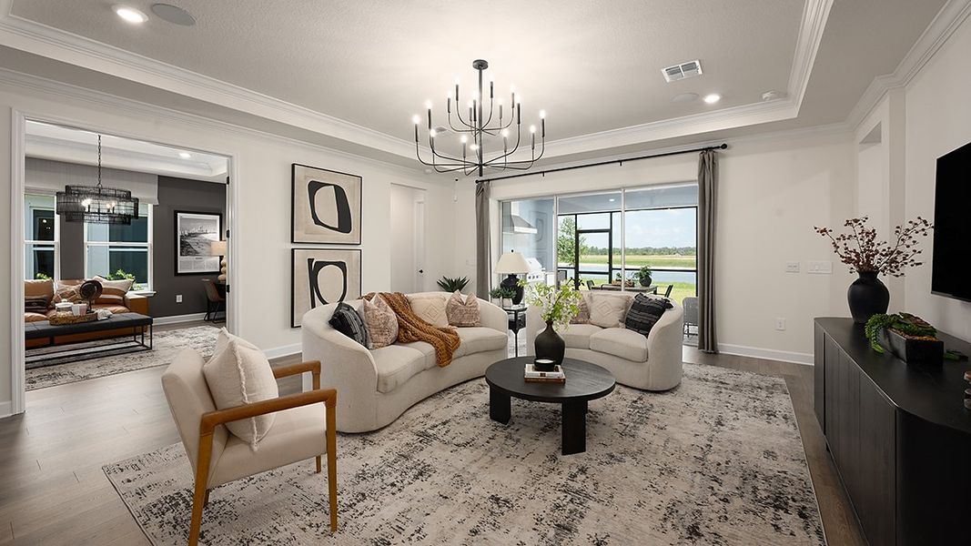 Furnished interior in a model home at Windward Preserve in Cocoa (Image 4).