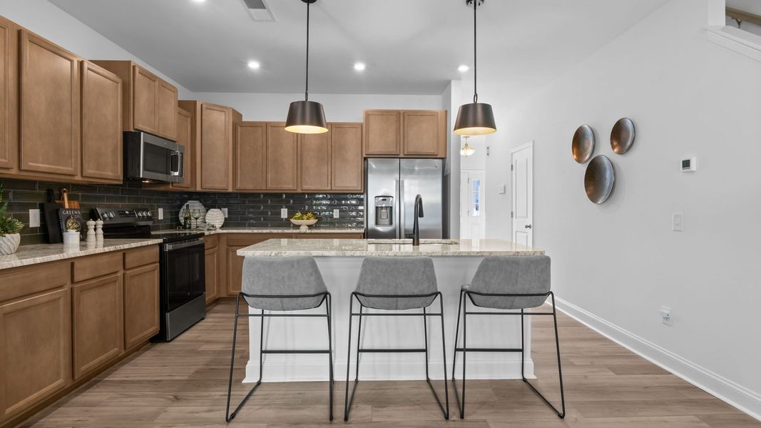 Furnished interior in a model home at Bell Glen in Charlotte (Image 10).