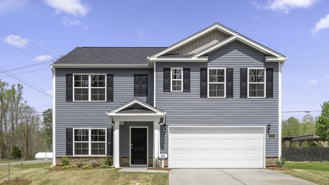 Front exterior of a home in the Greystone North community, located in Stoneville, NC (Image 1). Front exterior of a home in the Greystone North community, located in Stoneville, NC (Image 1).