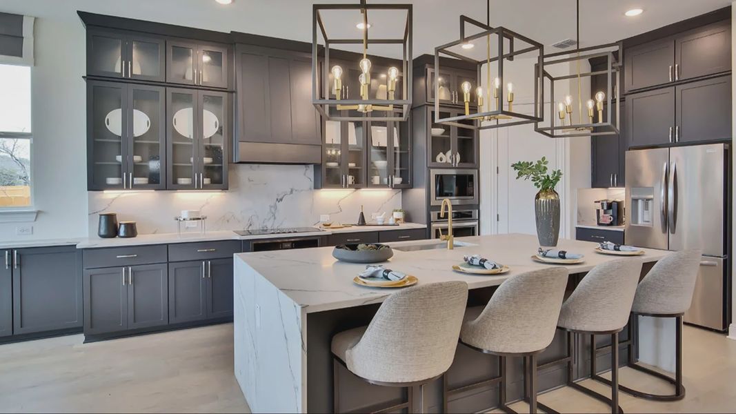 Furnished interior in a model home at Oaks at San Gabriel in Georgetown (Image 15).