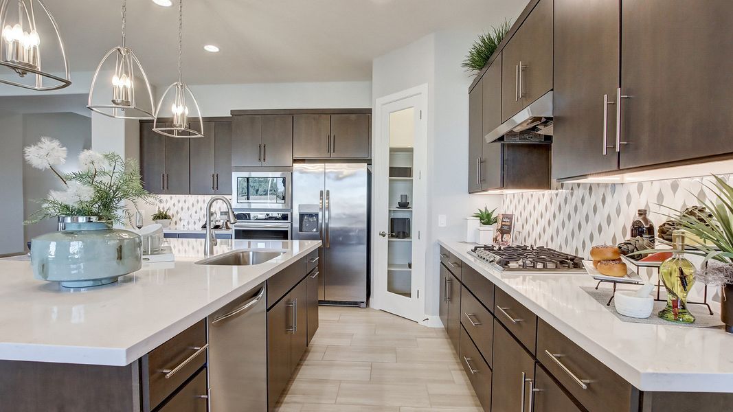Furnished interior in a model home at Mirada Crossing in Goodyear (Image 32).