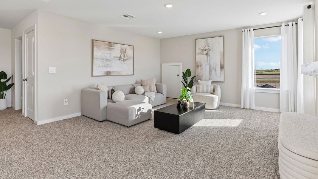 Furnished interior in a model home at Frontier in Mustang Ridge (Image 34).