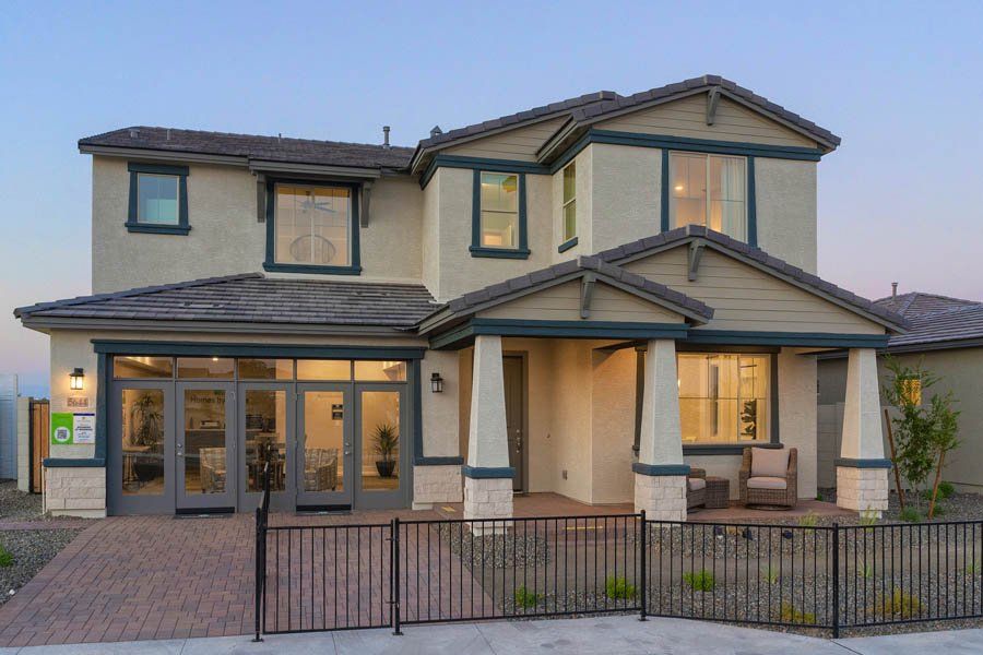 Front exterior of a home in the Alora at Ironwing community, located in Litchfield Park, AZ (Image 10).