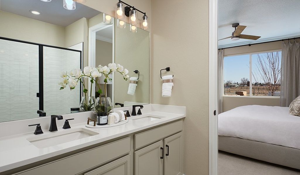 Furnished interior in a model home at The Glen in Colorado Springs (Image 31).