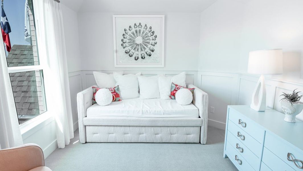 Furnished interior in a model home at Polo Ridge in Forney (Image 16).