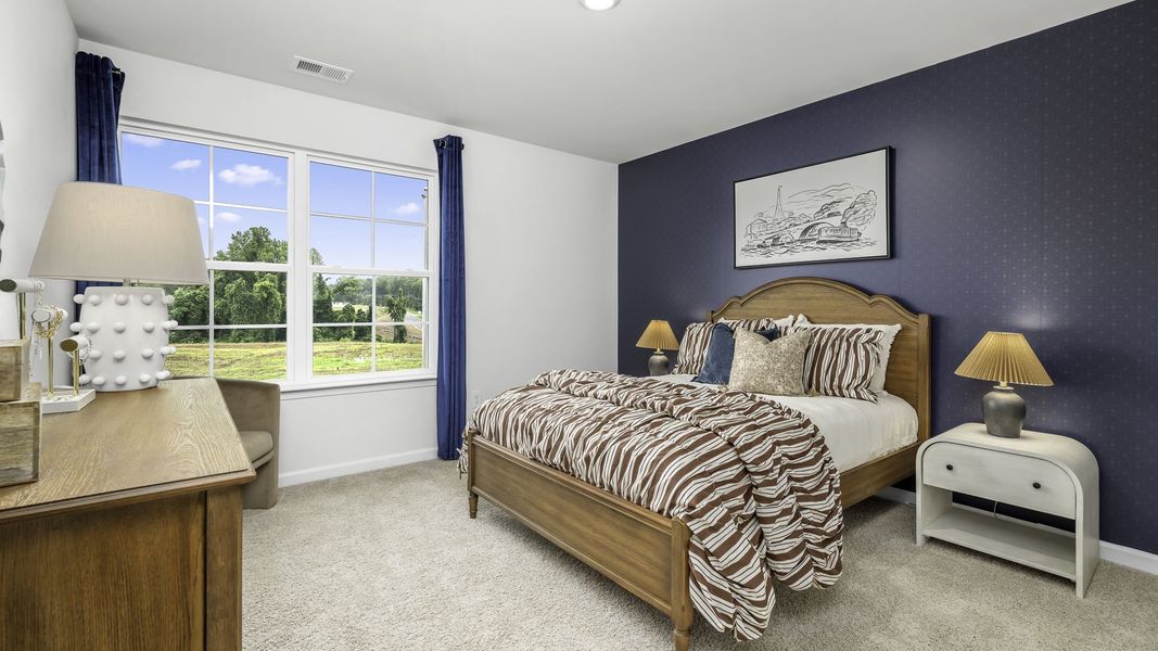 Furnished interior in a model home at Brookhaven in Greensboro (Image 25).