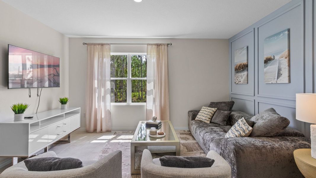 Furnished interior in a model home at Sun N Lake in Sebring (Image 10).