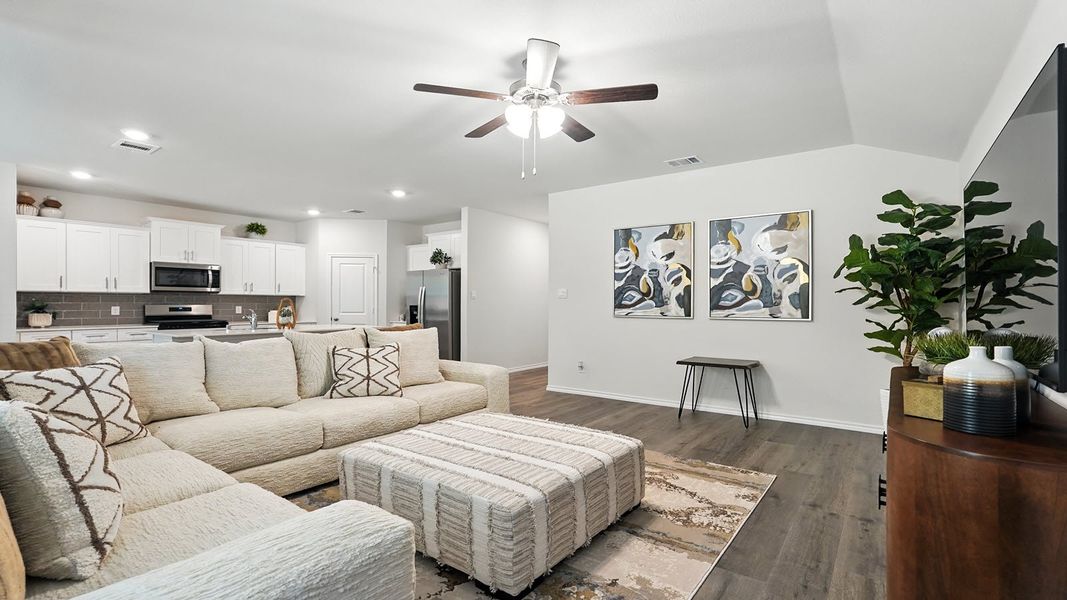 Furnished interior in a model home at The Reserve at Timber Creek in Lindale (Image 4).