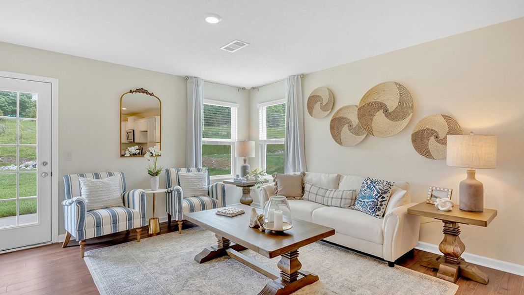 Furnished interior in a model home at Clearwater Springs in Johnson City (Image 2).