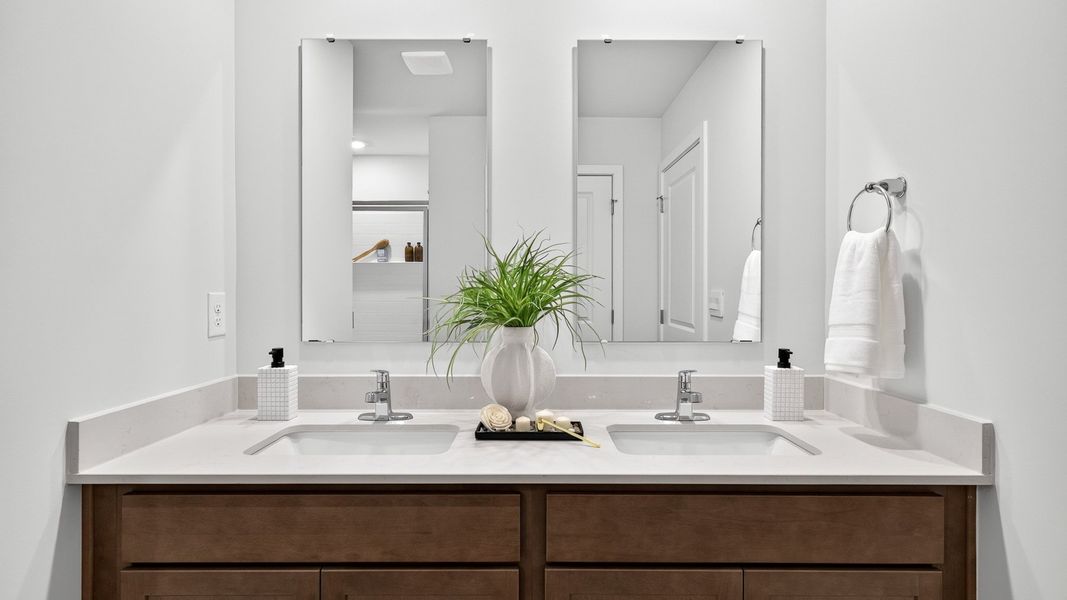 Furnished interior in a model home at Logan Farms in Mooresville (Image 27).