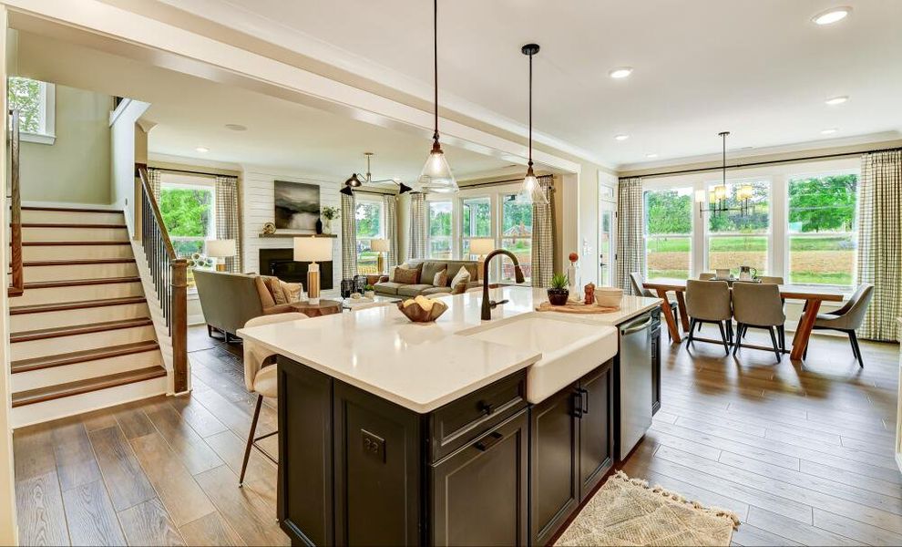 Furnished interior in a model home at Twin Creek Forsyth in Kernersville (Image 25).