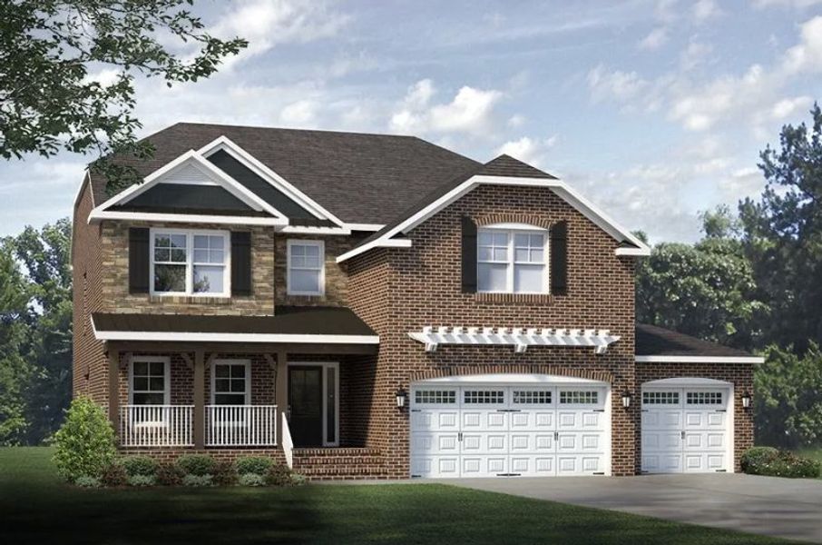 Front exterior of a home in the Weybridge community, located in Burlington, NC (Image 39).