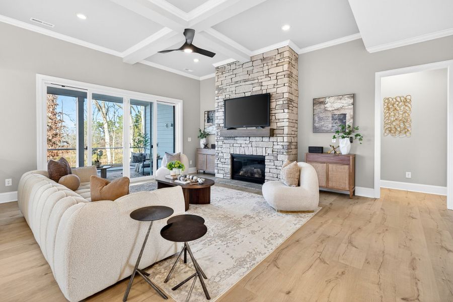 Furnished interior in a model home at Huntington Hills in Lincolnton (Image 9).