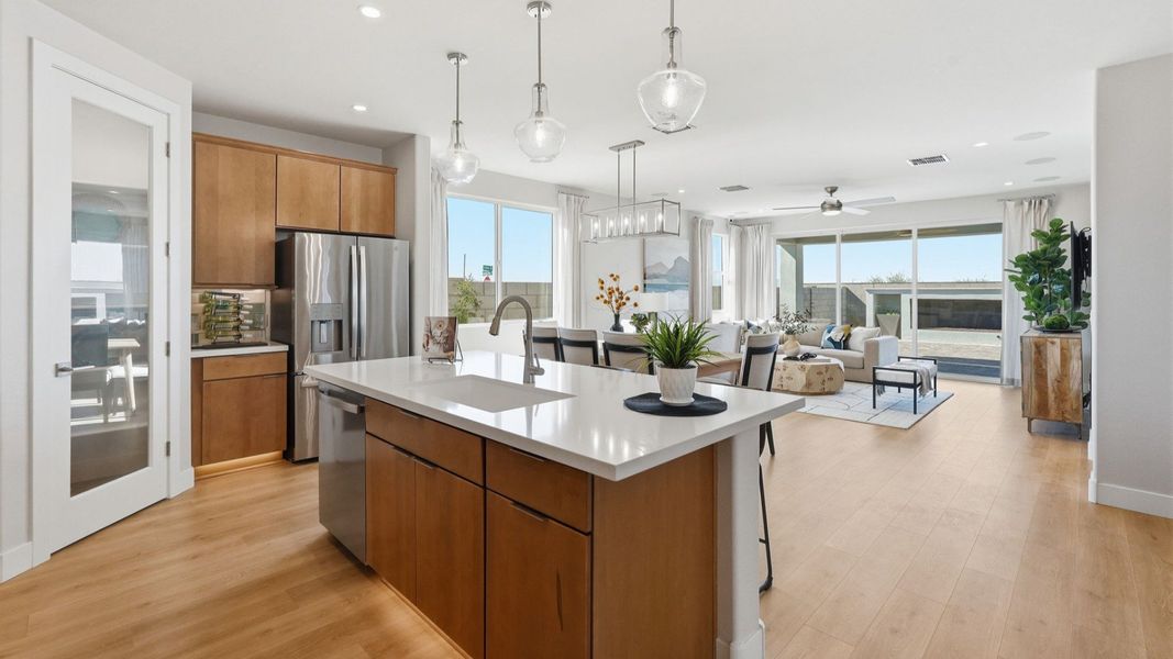 Furnished interior in a model home at Teravalis in Buckeye (Image 47).