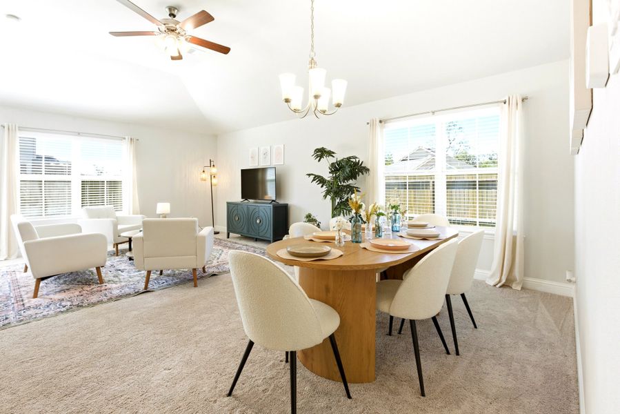 Furnished interior in a model home at Kiber Reserve in Angleton (Image 5).