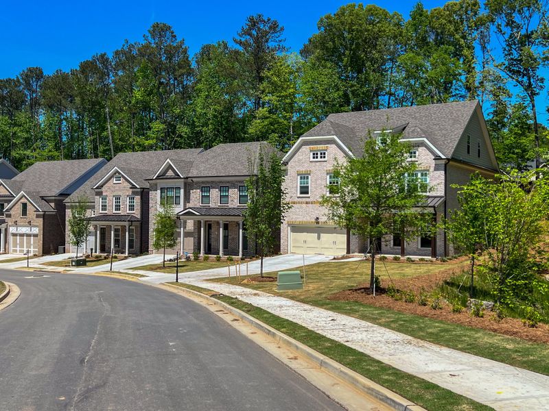 Front exterior of a home in the Ward's Crossing community, located in Johns Creek, GA (Image 13). Front exterior of a home in the Ward's Crossing community, located in Johns Creek, GA (Image 13).