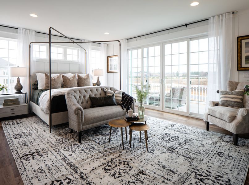 Furnished interior in a model home at Preserve at Mayes Meadow in Cornelius (Image 6).