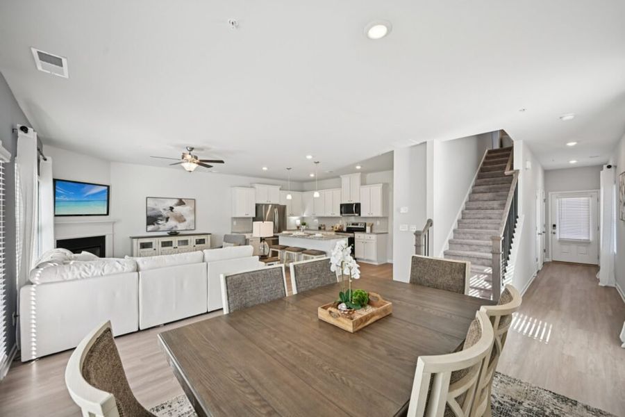 Furnished interior in a model home at Chastain Heights in Woodstock (Image 27).