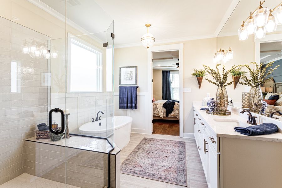 Furnished interior in a model home at Georgetown in Collierville (Image 8).