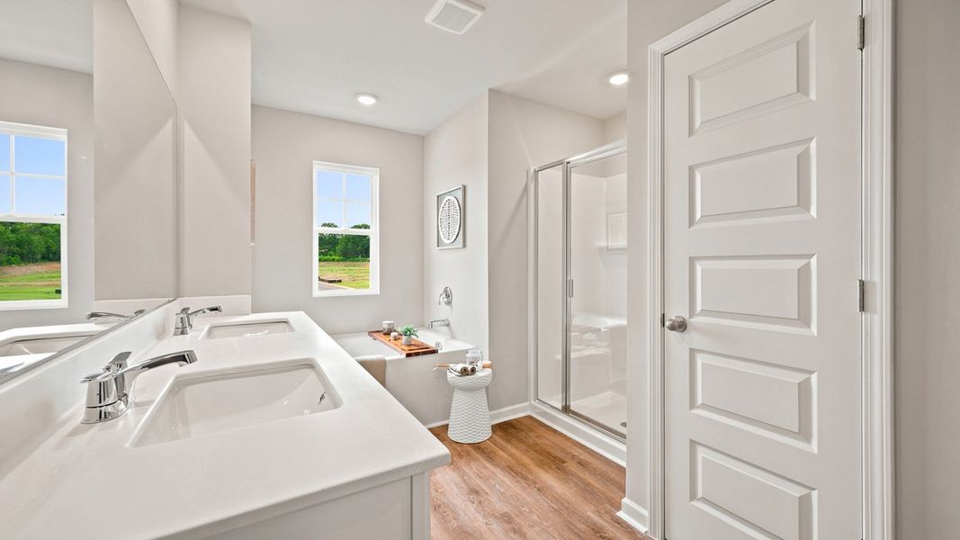 Furnished interior in a model home at Teamon Pointe in Griffin (Image 21). Furnished interior in a model home at Teamon Pointe in Griffin (Image 21).