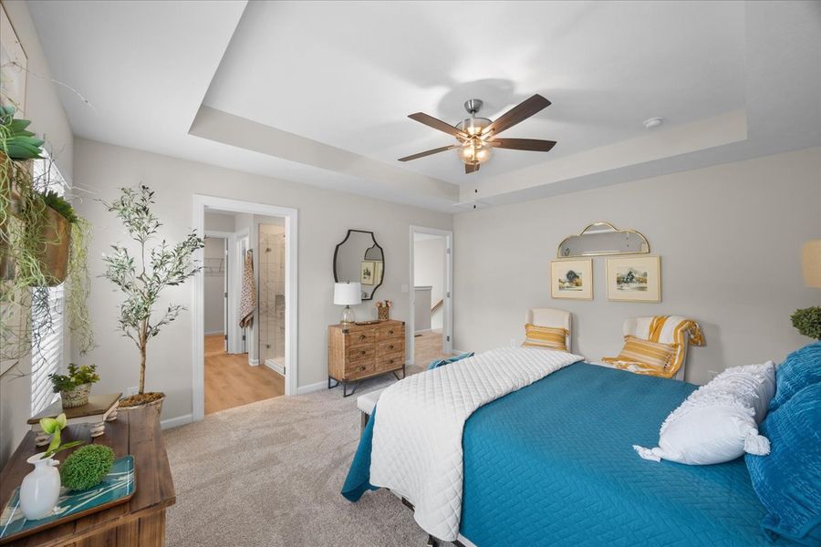 Furnished interior in a model home at Forrest Bluff in North Augusta (Image 20).
