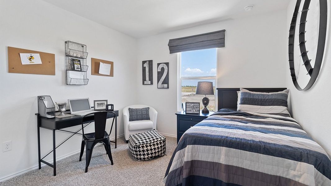 Furnished interior in a model home at Sereno Springs in Converse (Image 25).