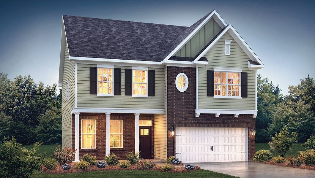 Front exterior of a home in the Hunters Creek community, located in Greenwood, SC (Image 5).