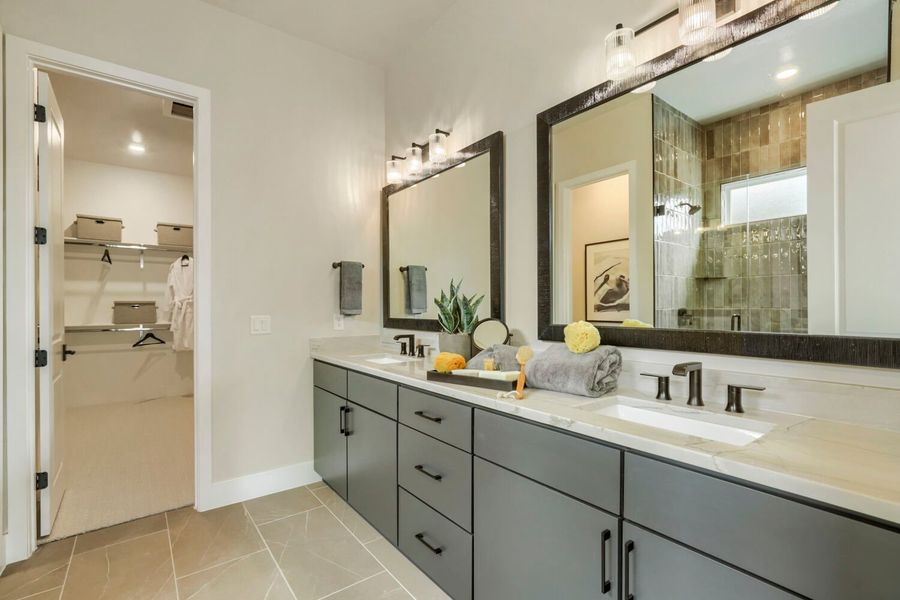 Furnished interior in a model home at Bluff Haven in Georgetown (Image 6).