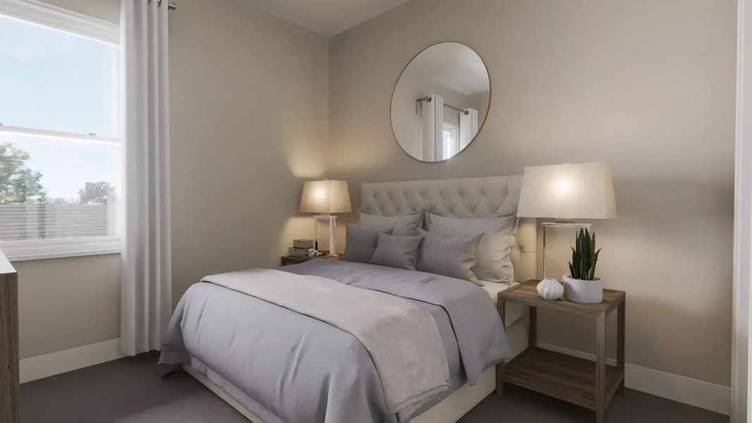 Furnished interior in a model home at Hamlin Meadows Townhomes in Winter Garden (Image 8). Furnished interior in a model home at Hamlin Meadows Townhomes in Winter Garden (Image 8).