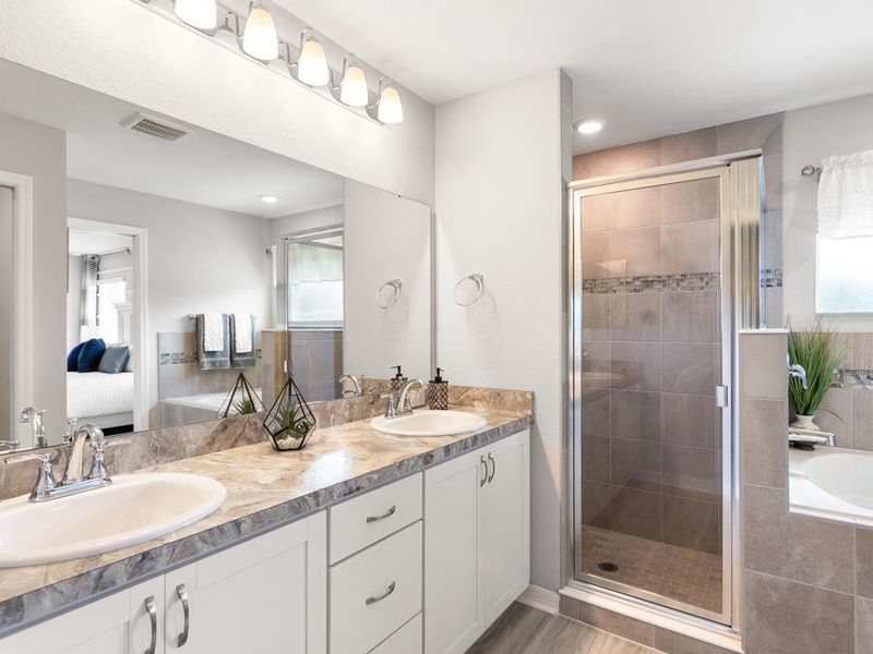 And, your suite is complete with a luxurious en-suite bath - Parker model home in Parrish, FL