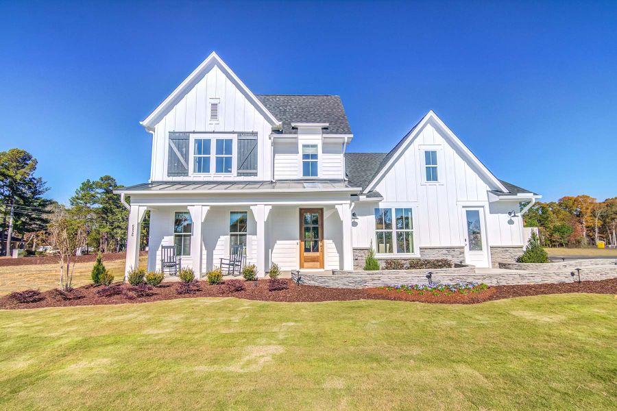 Front exterior of a home in the Brighton Forest - Apex - Robuck Homes community, located in Garner, NC (Image 2).