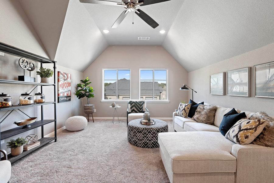 Furnished interior in a model home at Vintage Oaks in Weatherford (Image 52).