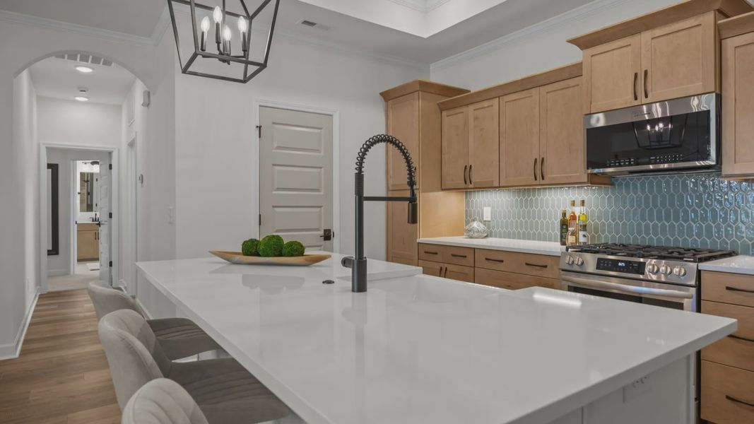 Furnished interior in a model home at The Villas at Pinewood in Asheboro (Image 9).