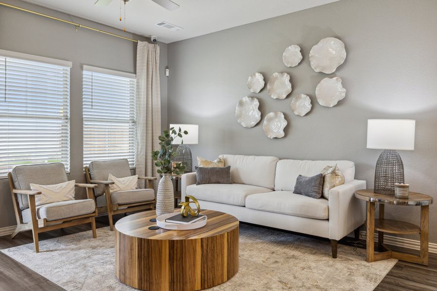 Furnished interior in a model home at Lakehaven - Spring Series in Farmersville (Image 9). Furnished interior in a model home at Lakehaven - Spring Series in Farmersville (Image 9).