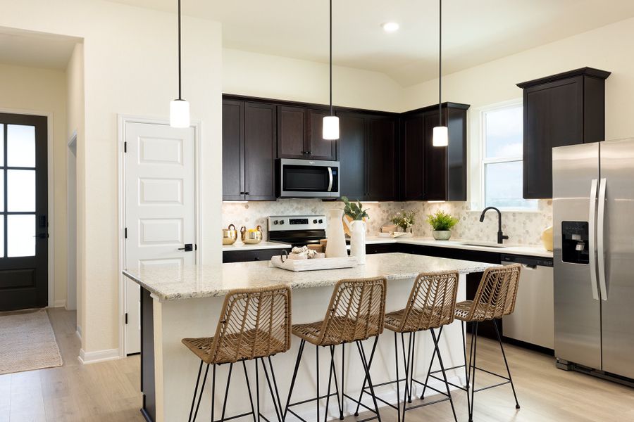 Furnished interior in a model home at Saddle Creek Ranch in Cibolo (Image 13).