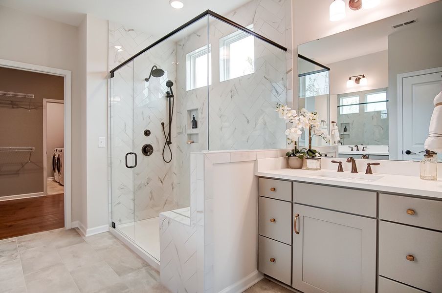 Furnished interior in a model home at Academy Park in Beaufort (Image 14). Furnished interior in a model home at Academy Park in Beaufort (Image 14).