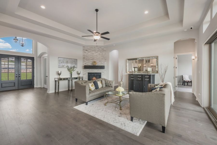 Furnished interior in a model home at Johnson Ranch in Bulverde (Image 9).