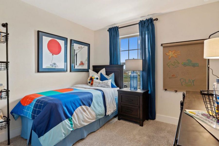 Furnished interior in a model home at Saddle Creek Twinhomes in Georgetown (Image 7).