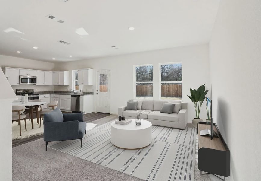 Furnished interior in a model home at Wayside Village in Houston (Image 4).