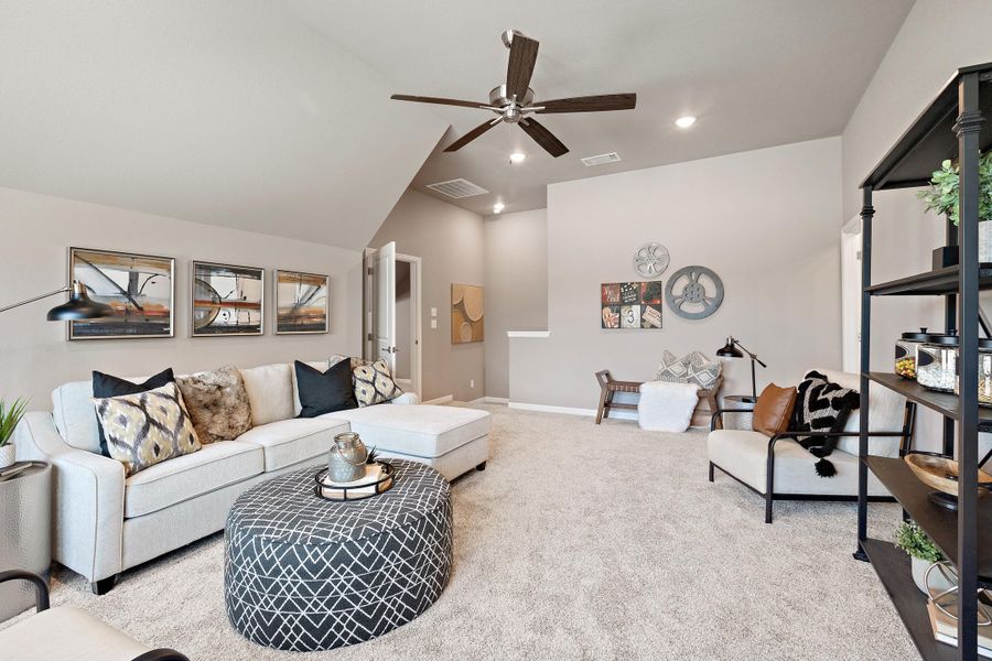 Furnished interior in a model home at Vintage Oaks in Weatherford (Image 55).
