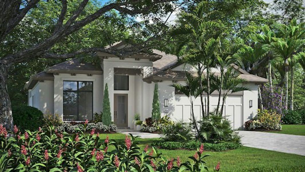 Front exterior of a home in the Seaglass community, located in Vero Beach, FL (Image 6).