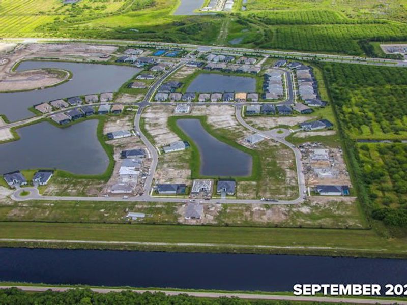 Aerial view of the BELTERRA community in Port St. Lucie, FL, showing layout and nearby surroundings (Image 14).