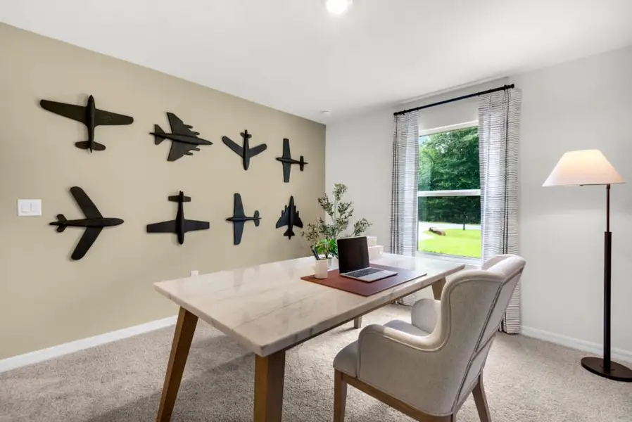 Furnished interior in a model home at Cochran Commons in Milton (Image 18).