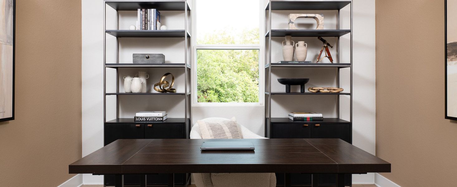 Furnished interior in a model home at Berry Creek Highlands in Georgetown (Image 6).